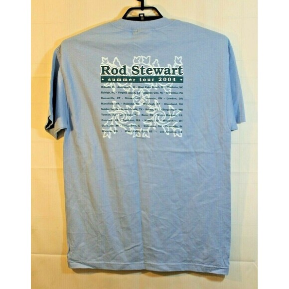 Rod Stewart T Shirt Vintage Concert Band Summer Tour Tee Music Size L - Picture 3 of 4
